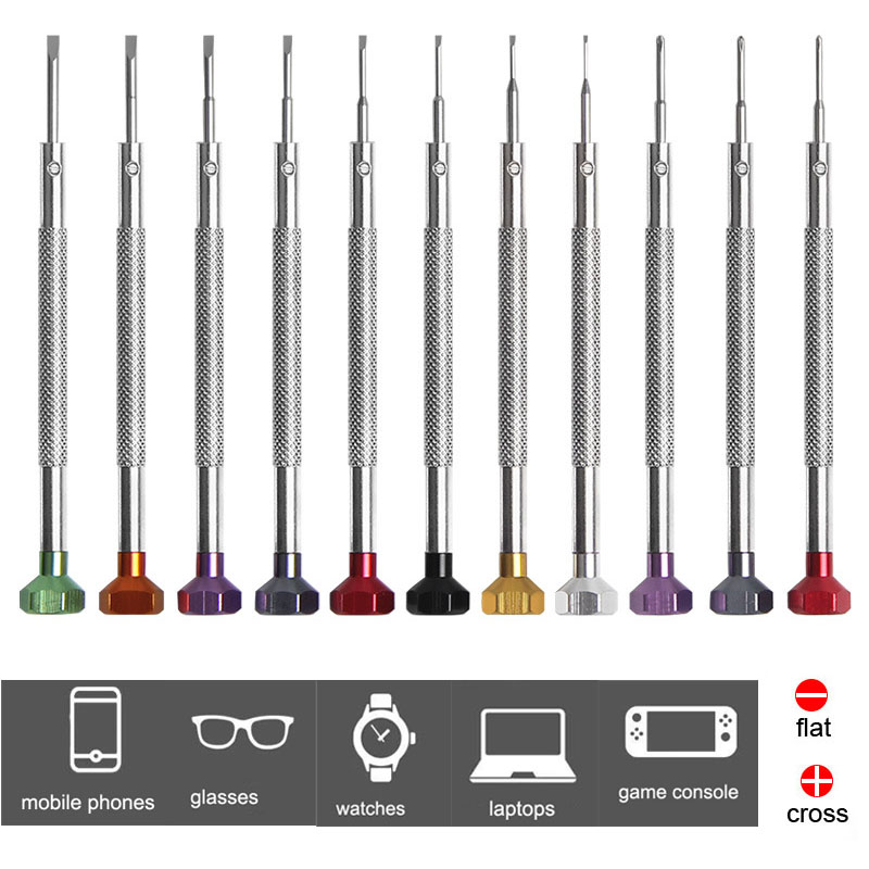 Electronics Repair Business - 합금 스테인레스 스틸 스크루드라이버 0.6mm-2.0mm 시계