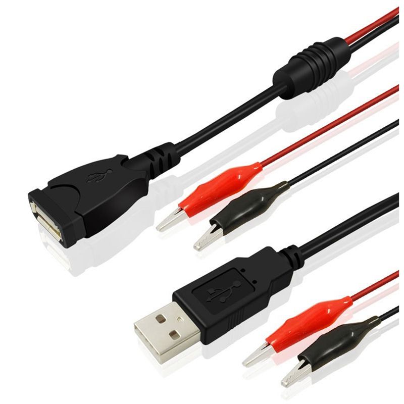 Usb Ammeter Tester - A01E-2Pcs USB 악어 클립 악어 와이어