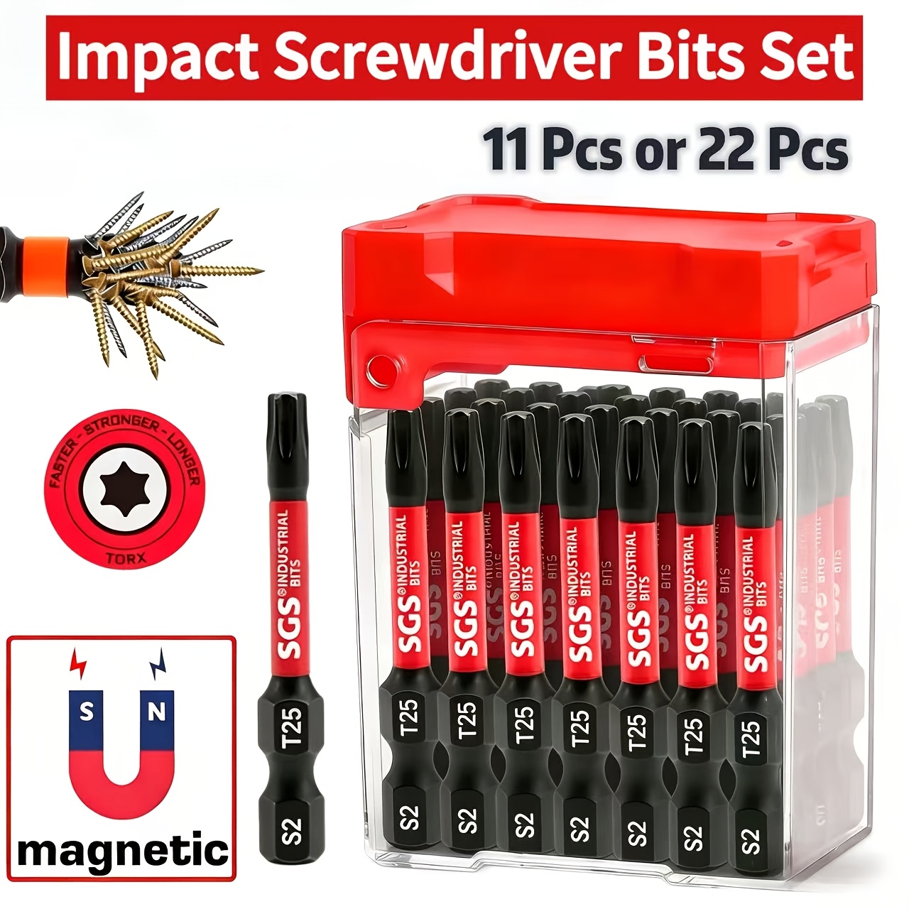 Electronics Repair Tools And Equipment - 11/22피스 T25 톡스 자석 스크루드라이버 비트