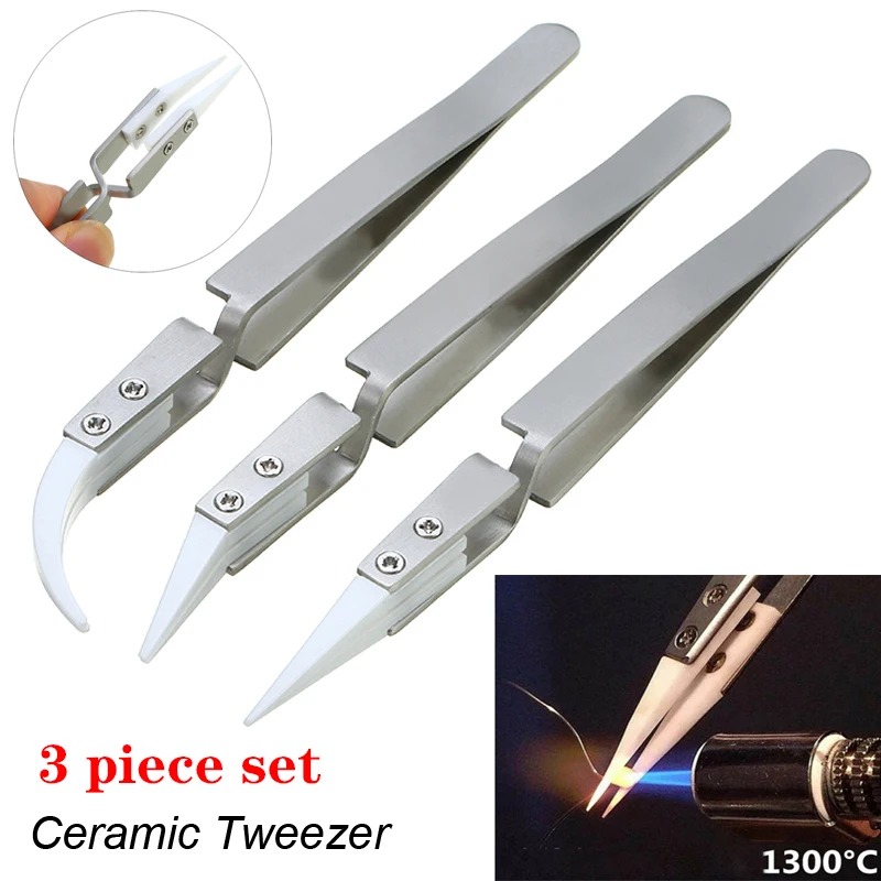 Electronics Repair Tools And Equipment - 스트레이트 팁 정전기 방지 역방향 세라믹