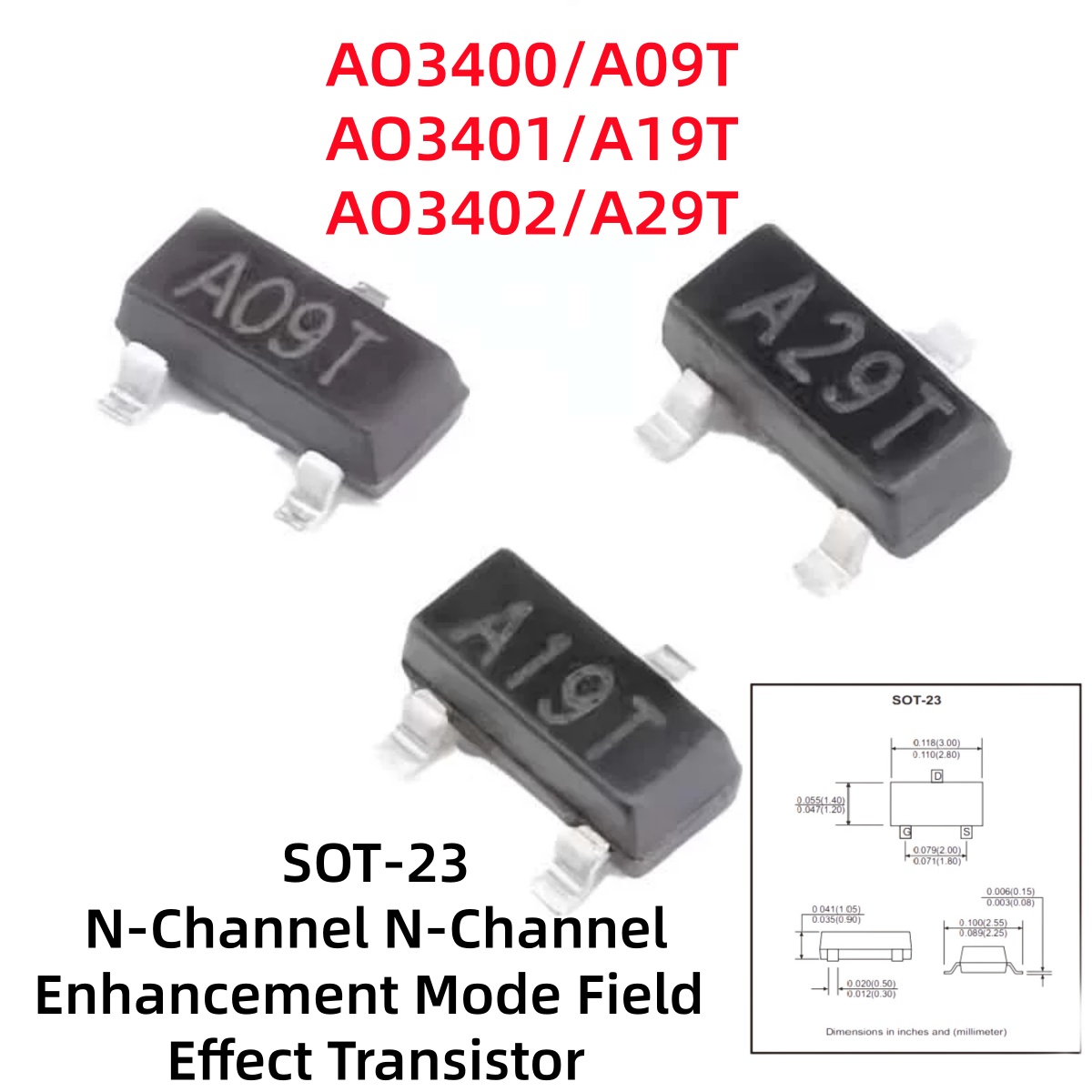 Electronics Repair Youtube - 100-500Pcs AO3400/A09T AO3401/A19T AO3402/A29T N-채널 P-채널