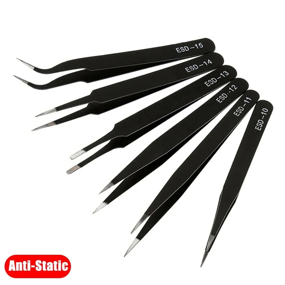 Electronics Repair Tools And Equipment - 6PCS 정밀 핀셋 세트 ESD 정전기