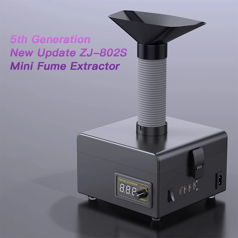 Electronics Repair Business - ZJ-802S 새로운 연기 추출기 데스크탑 납땜