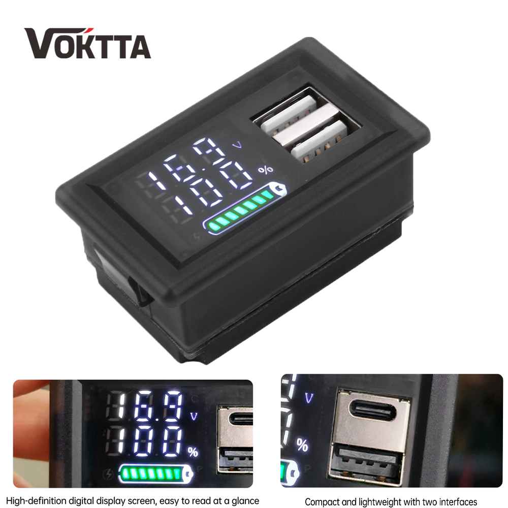 Usb Ammeter Tester - USB+Type-C/듀얼 USB 9V 12V 24V 배터리