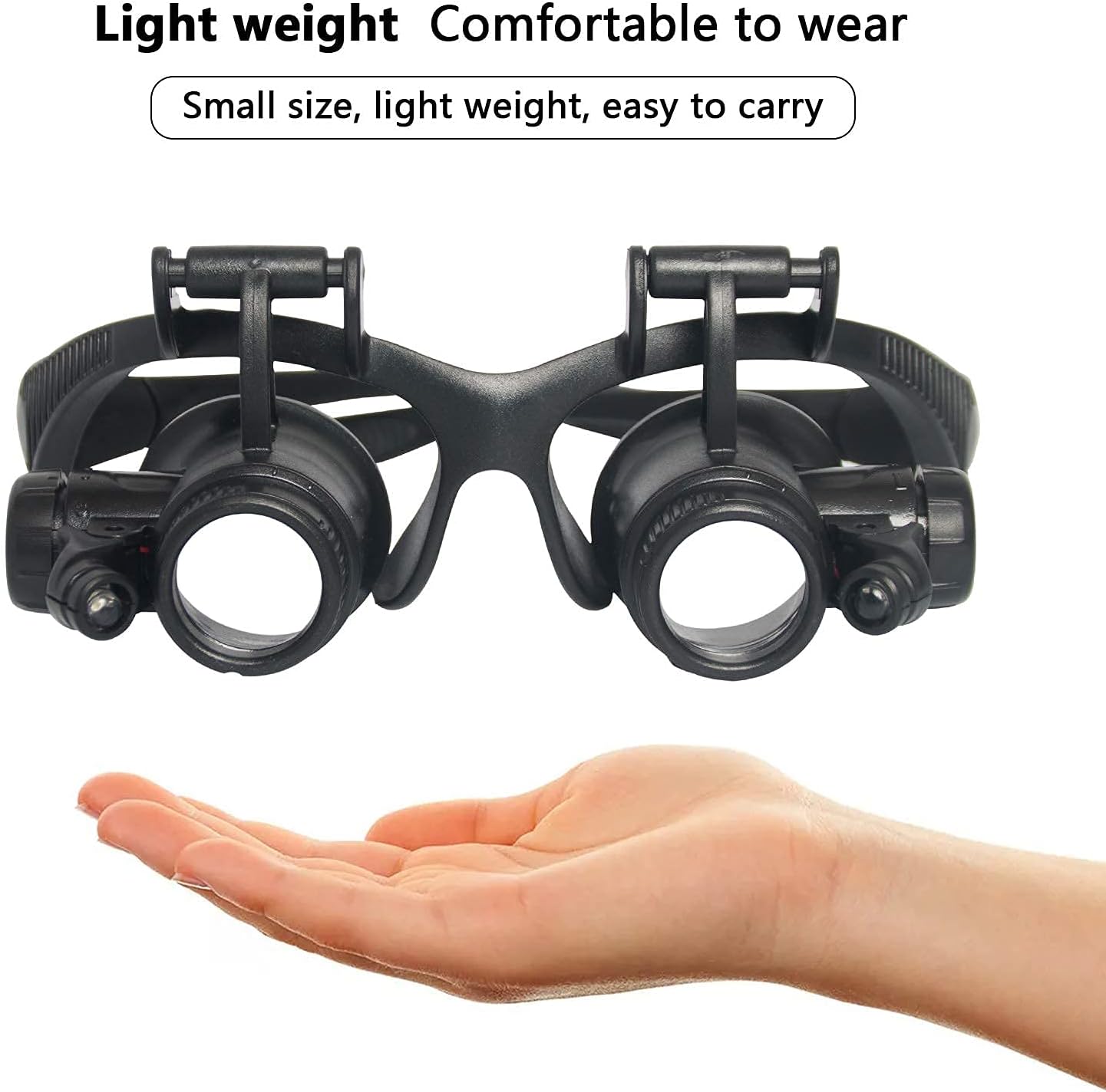 LED 라이트 돋보기가있는 헤드 장착형 돋보기 2.5/ - Electronics Repair Glasses 리뷰 및 가격