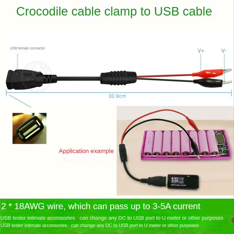 A01E-2Pcs USB 악어 클립 악어 와이어 남성/ - Usb Ammeter Tester 리뷰 및 가격