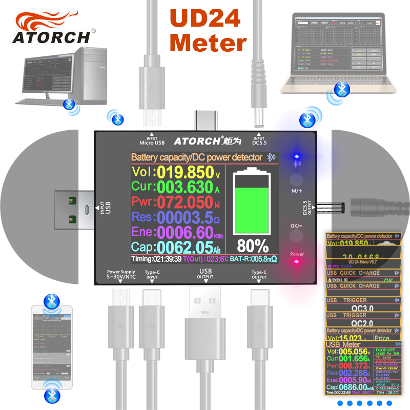 UD24 2.4'인치 USB 테스터 DC5.5 Type - Usb Ammeter Tester 리뷰 및 가격