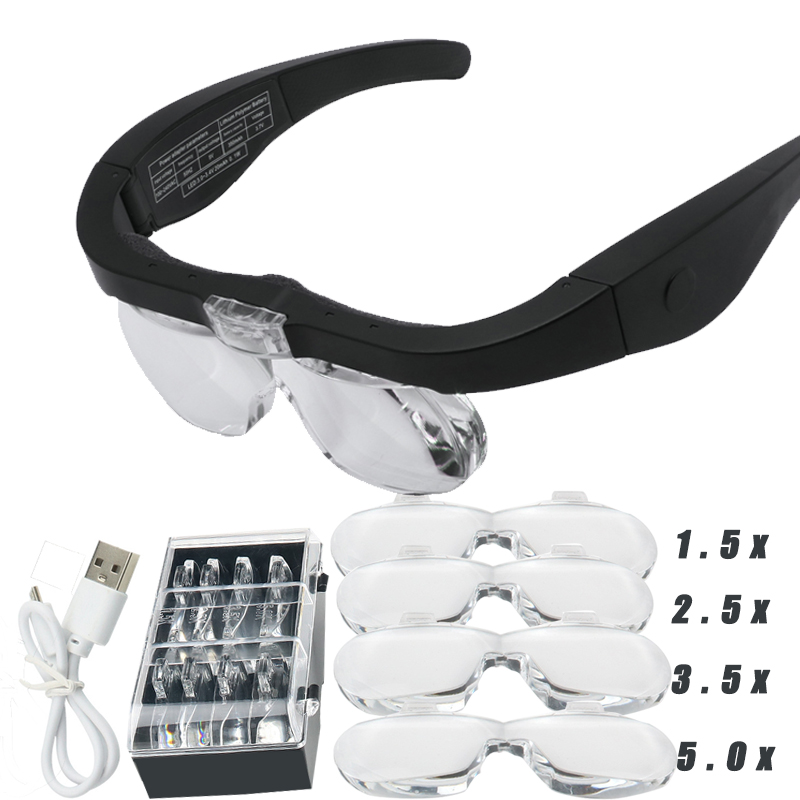 돋보기 Magnifier1.5X 2.5X 3.5X 5. - Electronics Repair Glasses 리뷰 및 가격
