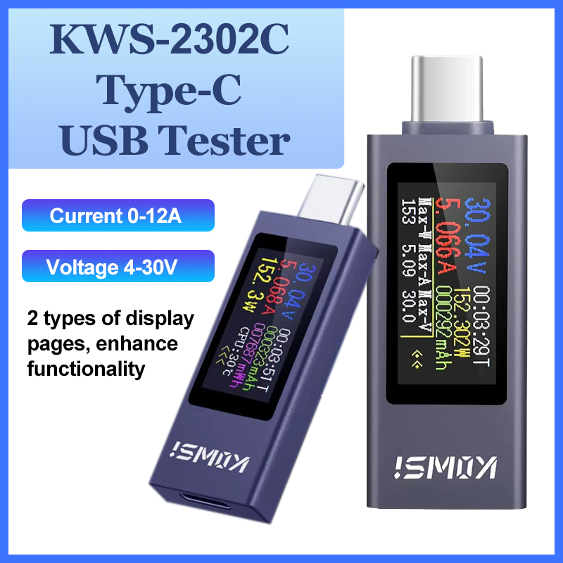 KWS-2302C Type-C USB 테스터 다기능 디 - Usb Ammeter Tester 리뷰 및 가격
