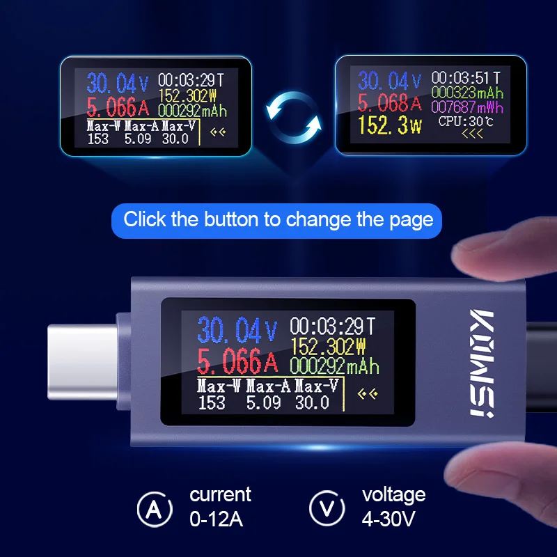 KWS-2302C Type-C USB 테스터 다기능 디 - Usb Ammeter Tester 리뷰 및 가격