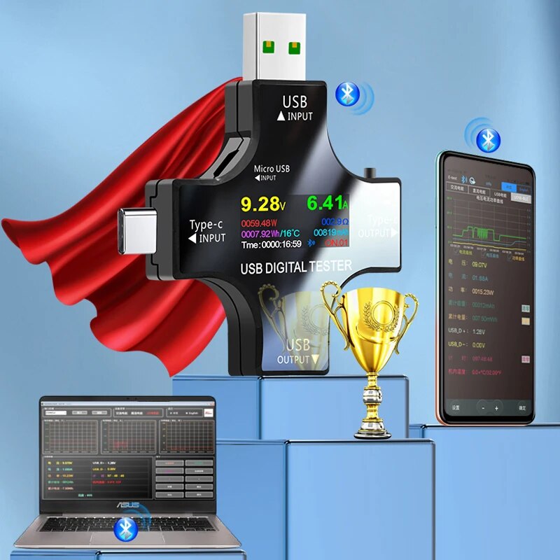 USB 테스터 DC 타입-C PD 디지털 볼트미터 암페 - Usb Ammeter Tester 리뷰 및 가격