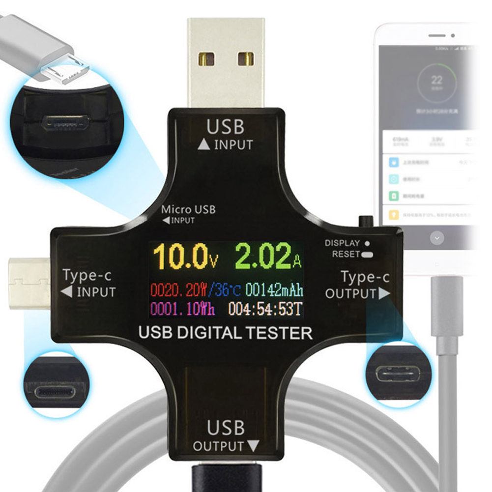 USB 테스터 Type-C PD 컬러 디지털 전압계 전 - Usb Ammeter Tester 리뷰 및 가격