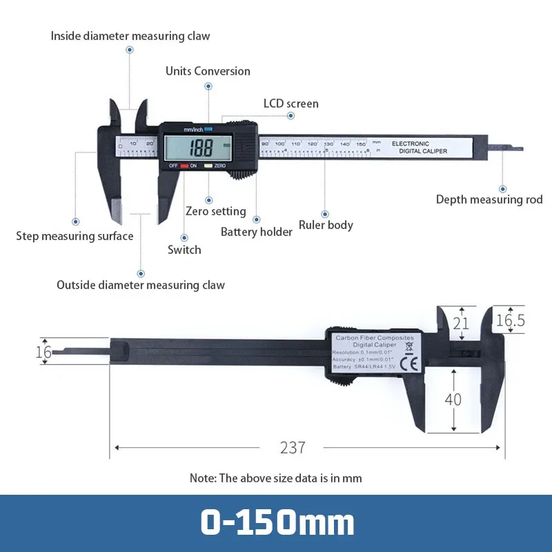 자동차 액세서리 전자 디지털 디스플레이 버니어 캘리퍼스 - Electronics Repair Parts 리뷰 및 가격