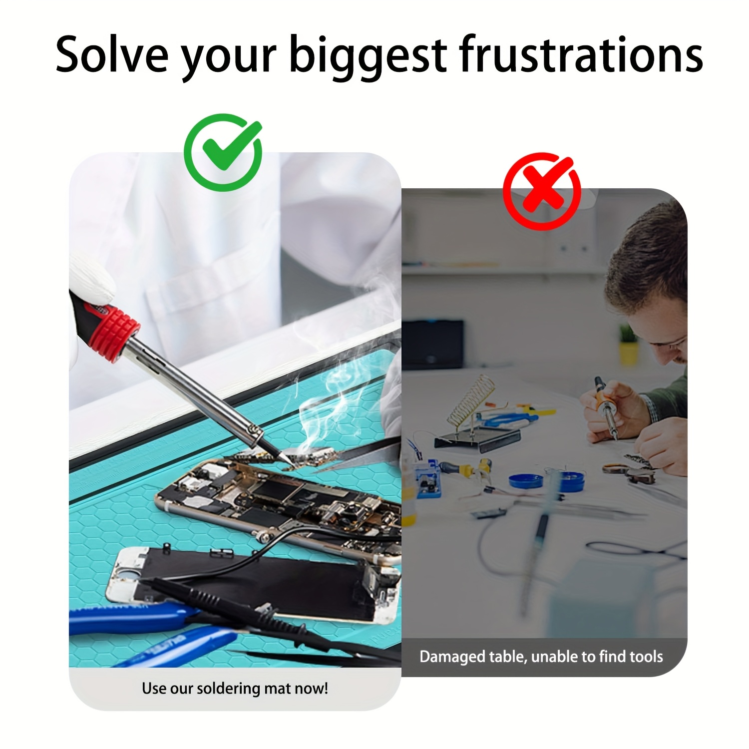 내열성 납땜 매트 절연 전화 수리 매트 나사 실리콘 테 - Electronics Repair Business 리뷰 및 가격