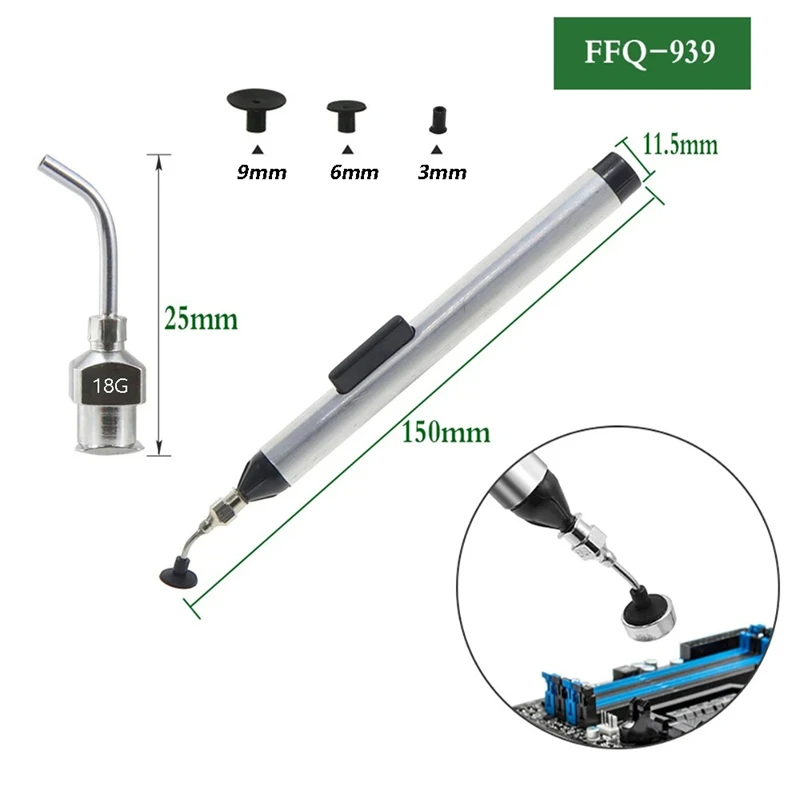 수동 진공 흡입 펜 키트 3 노즐 SMD IC 추출기  - Electronics Repair Business 리뷰 및 가격