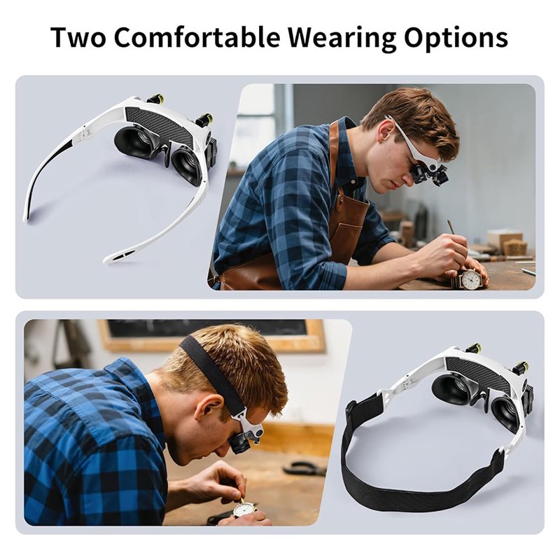 ABUP-LED 라이트 확대경, 14개의 교체 가능한  - Electronics Repair Glasses 리뷰 및 가격
