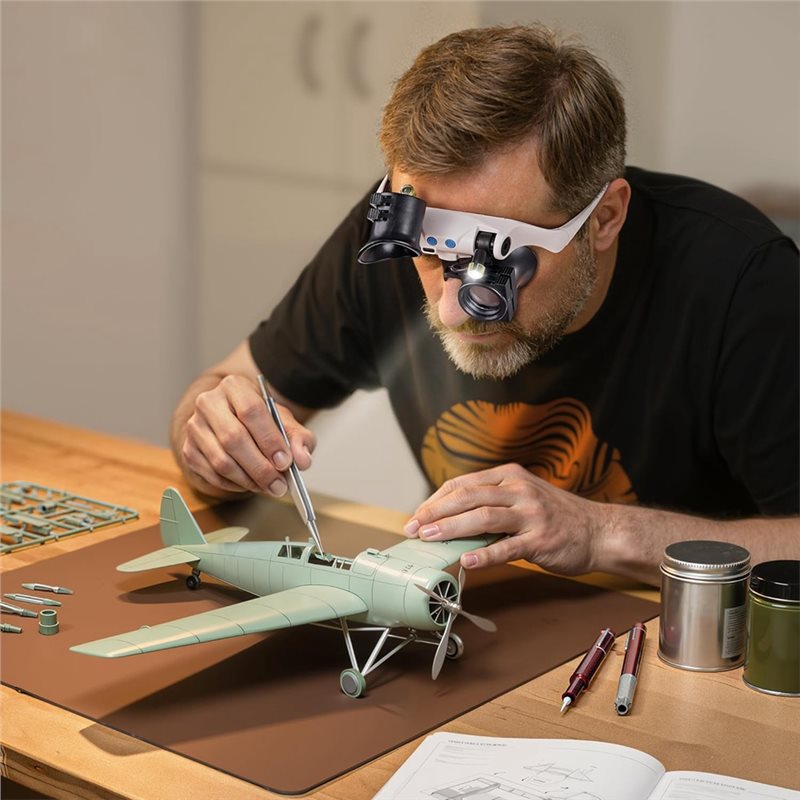 ABUP-LED 라이트 확대경, 14개의 교체 가능한  - Electronics Repair Glasses 리뷰 및 가격