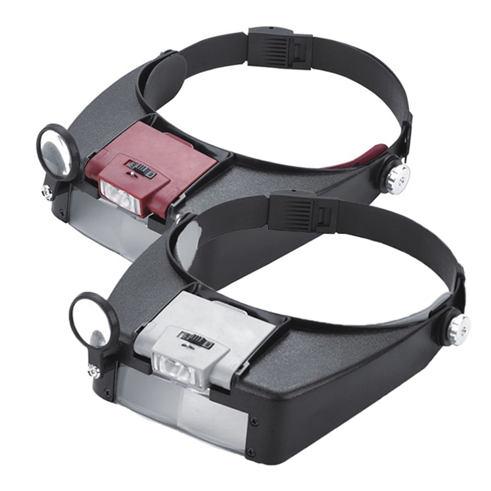 LED 헤드밴드 돋보기 조명 돋보기, 조절 가능한 헤드 - Electronics Repair Glasses 리뷰 및 가격
